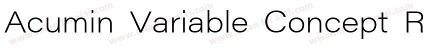 Acumin Variable Concept Regular字体转换